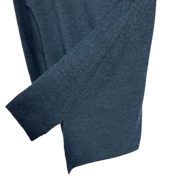 Eileen Fisher Merino Wool Blue Crewneck Lightweight Long Sleeve PP Petite 2 - 4 - Picture 5 of 5